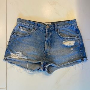 Reformation High Rise Jean Shorts